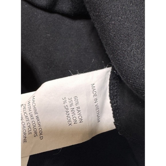 Quince Women Ultra-Stretch Ponte Short Sleeve Top Black Sleeved S - Picture 5 of 6